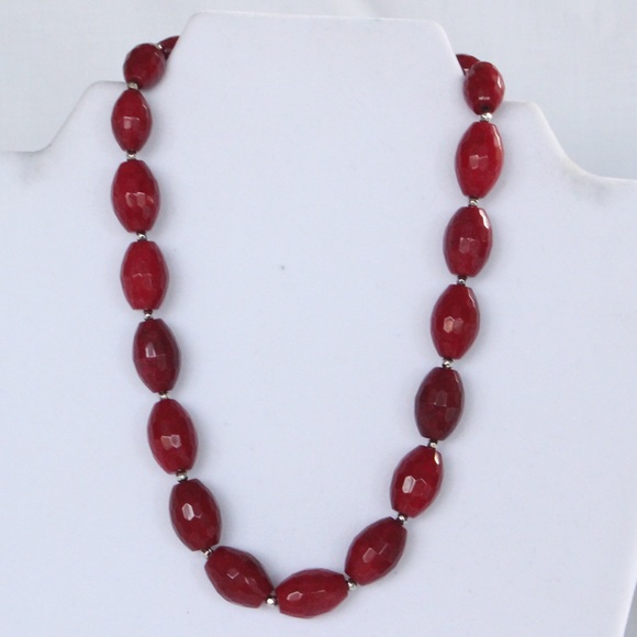 White House Black Market Jewelry - White House Black Market Red Stone Necklace NEW